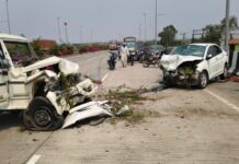 धाराशिवजवळ भीषण तिहेरी अपघात; एका ज्येष्ठ नागरिकाचा मृत्यू, ४ गंभीर जखमी