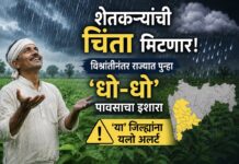 शेतकऱ्यांची चिंता मिटणार! विश्रांतीनंतर राज्यात पुन्हा ‘धो-धो’ पावसाचा इशारा; ‘या’ जिल्ह्यांना यलो अलर्ट