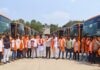 सोलापुरात ई-बस सेवेचा बोजवारा! चार्जिंग स्टेशन अपूर्ण; संभाजी ब्रिगेडचे ‘तारीख पे तारीख’ आंदोलन